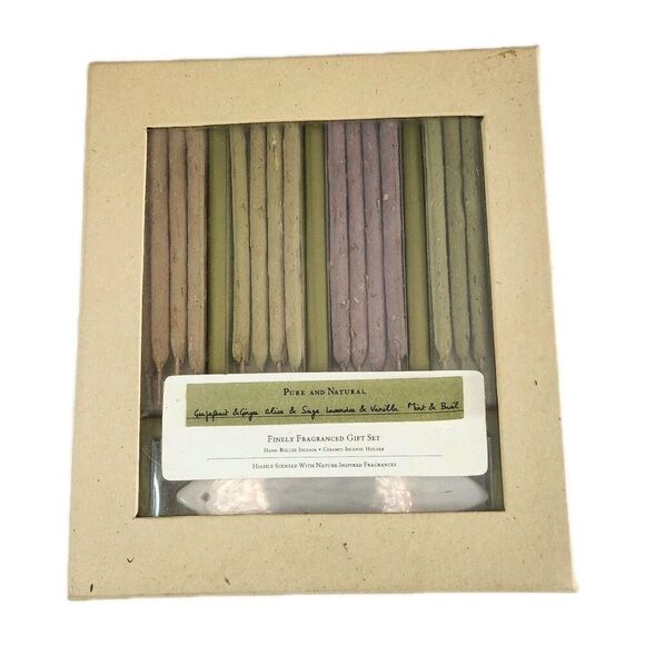 Unbranded Other - Finely Fragrance Gift Set-Hand Rolled Insence Sticks With Ceramic Holder